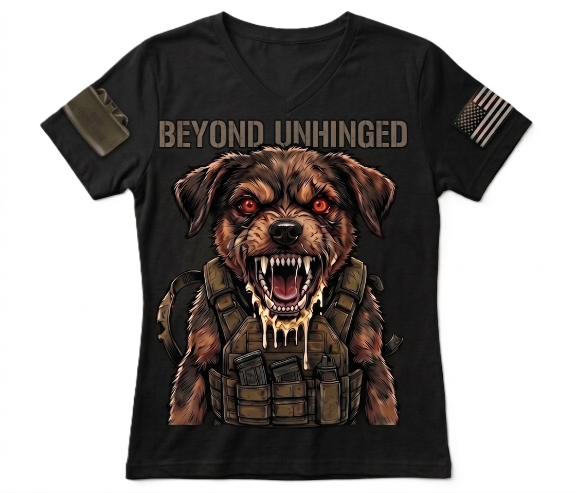 Beyond Unhinged — Tactical Pup Women's V-Neck Tee