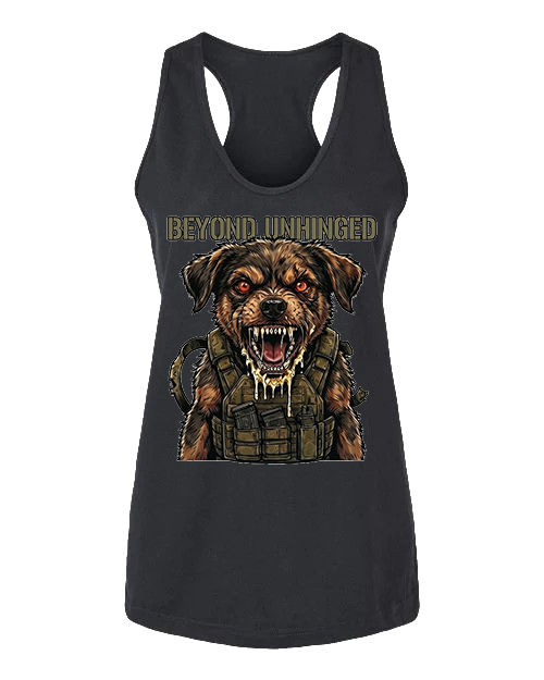 Beyond Unhinged — Tactical Pup Women's CVC Racerback Tank Top