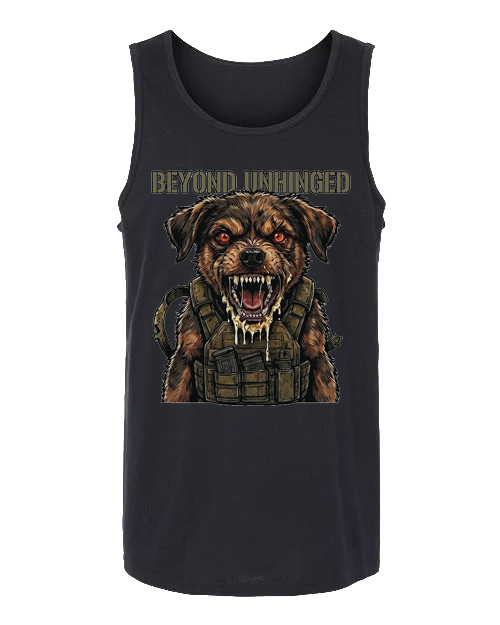Beyond Unhinged — Tactical Pup Unisex Tank Top