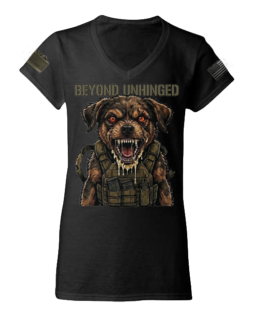 Beyond Unhinged — Tactical Pup Women's V-Neck Tee
