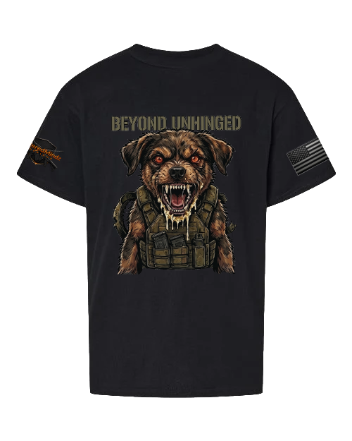 Beyond Unhinged V2 — Tactical Pup Youth Graphic Tee