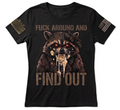 F*ck Around and Find Out — Tactical Raccoon Women's Graphic Tee
