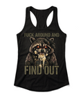 F*ck Around and Find Out — Tactical Raccoon Women's CVC Racerback Tank Top