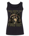 F*ck Around and Find Out — Tactical Raccoon Women's Softstyle Tank Top