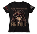 F*ck Around and Find Out V2 — Tactical Raccoon Women's Graphic Tee