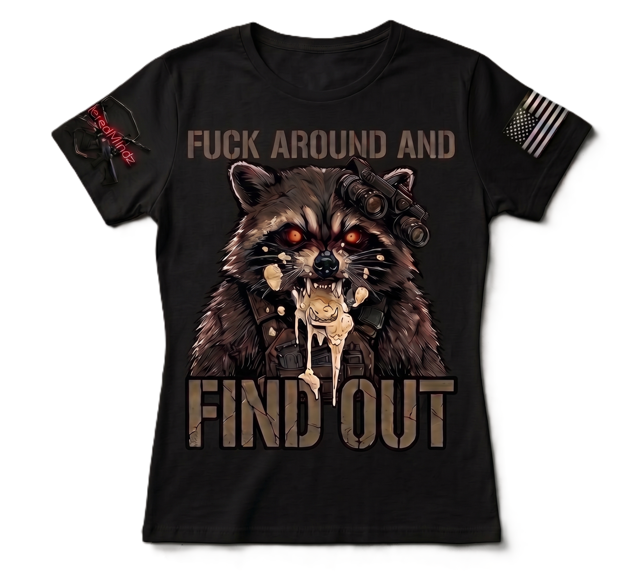 F*ck Around and Find Out V2 — Tactical Raccoon Women's Graphic Tee