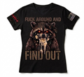 F*ck Around and Find Out V2 — Tactical Raccoon Women's V-Neck Tee