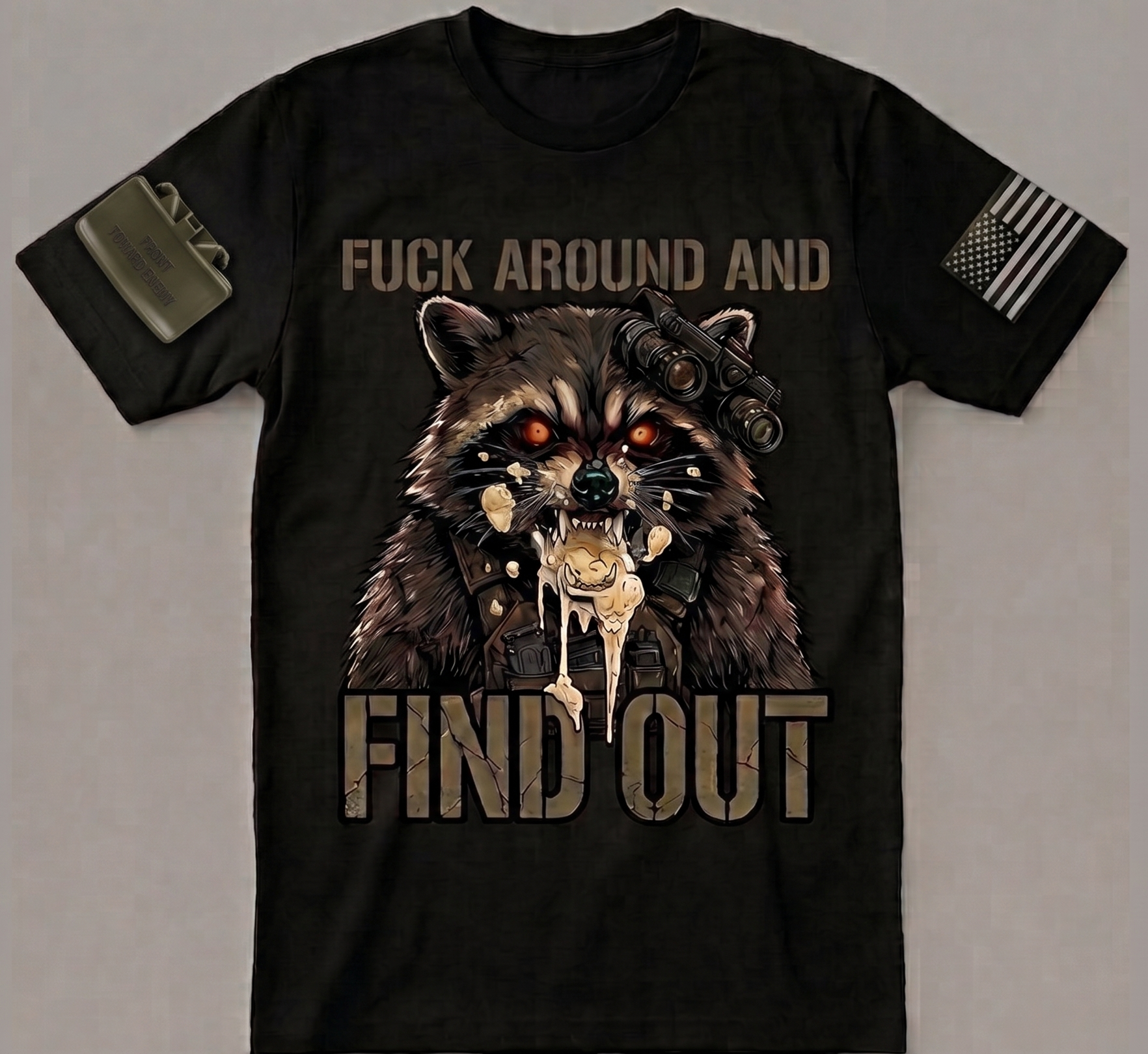F*ck Around and Find Out — Tactical Raccoon Graphic Tee