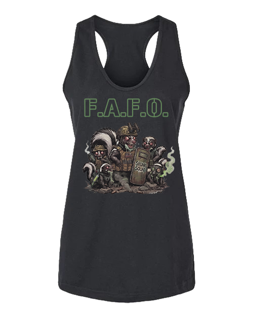 F.A.F.O. Tactical Skunk Squad Women's CVC Racerback Tank Top