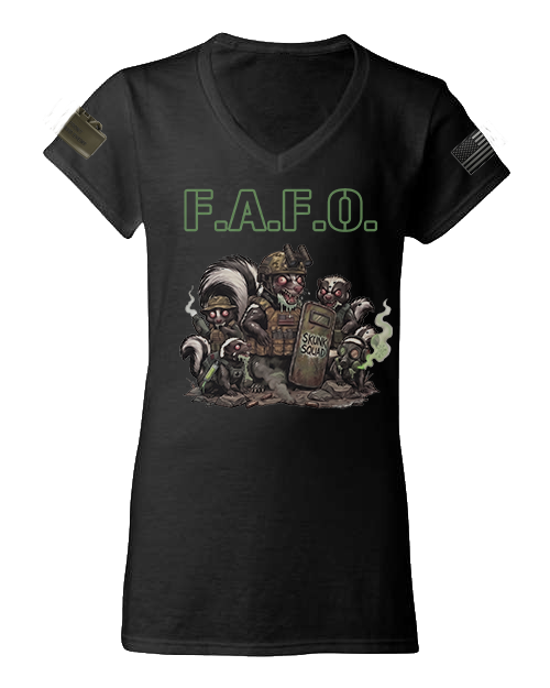 F.A.F.O. Tactical Skunk Squad Women's V-Neck Tee