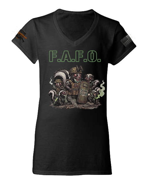 F.A.F.O. Tactical Skunk Squad Women's V-Neck Tee V2