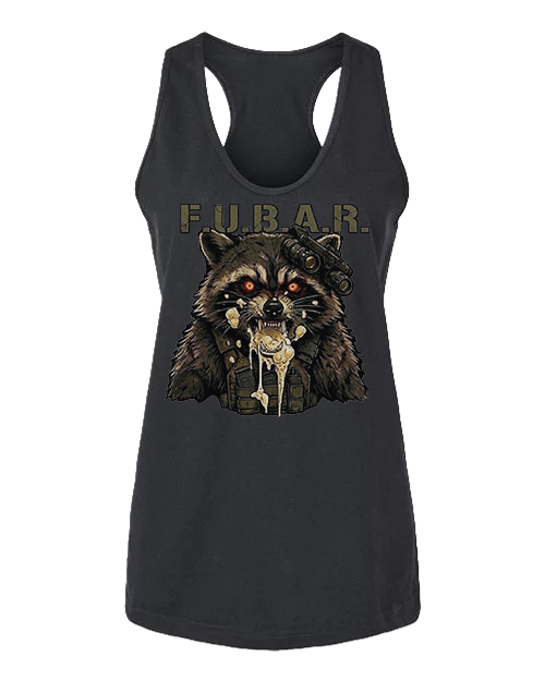 F.U.B.A.R. — Tactical Raccoon Women's CVC Racerback Tank Top