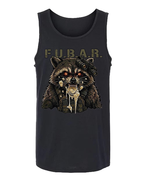 F.U.B.A.R. — Tactical Raccoon Unisex Tank Top