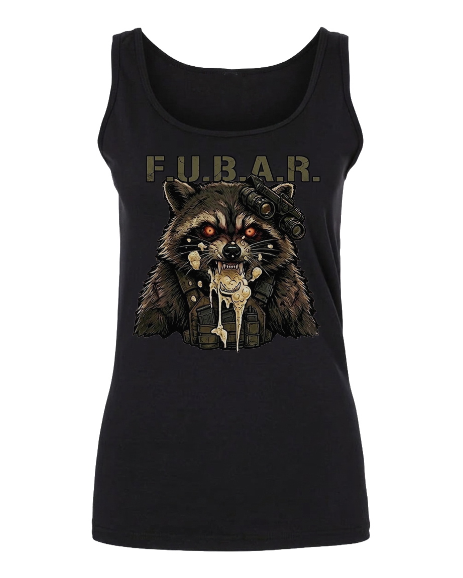 F.U.B.A.R. — Tactical Raccoon Women's Softstyle Tank Top