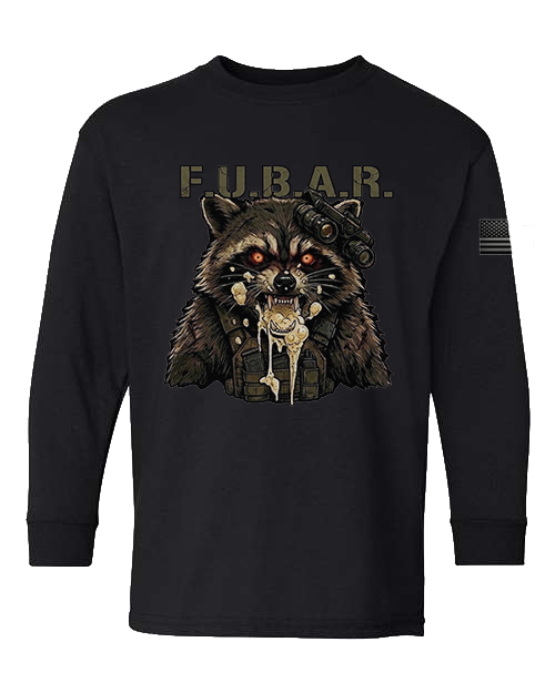 F.U.B.A.R. (Safe for School) — Rabid Raccoon Youth Long Sleeve Tee
