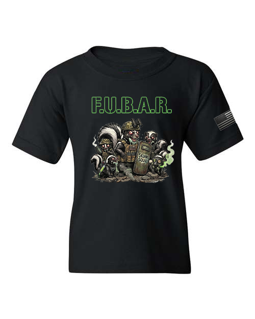 F.U.B.A.R. Tactical Skunk Squad Youth Graphic Tee (Safe for School)