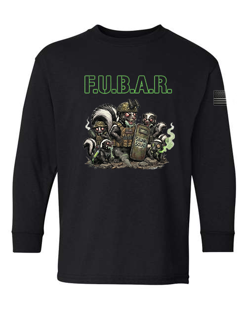F.U.B.A.R. Tactical Skunk Squad Youth Long Sleeve Tee (Safe for School)