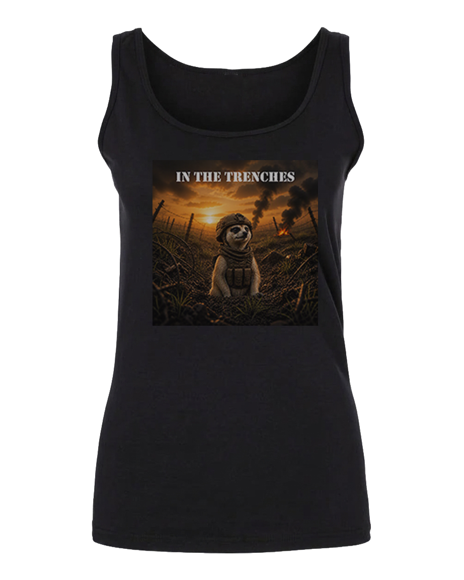 In The Trenches — Tactical Meerkat Women's Softstyle Tank Top