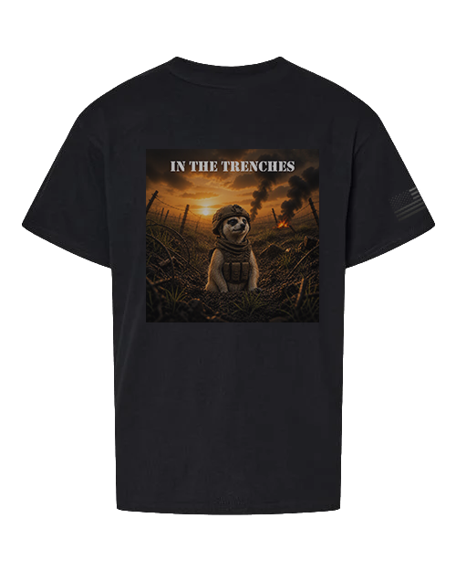 In The Trenches — Tactical Meerkat Safe for School Youth Tee
