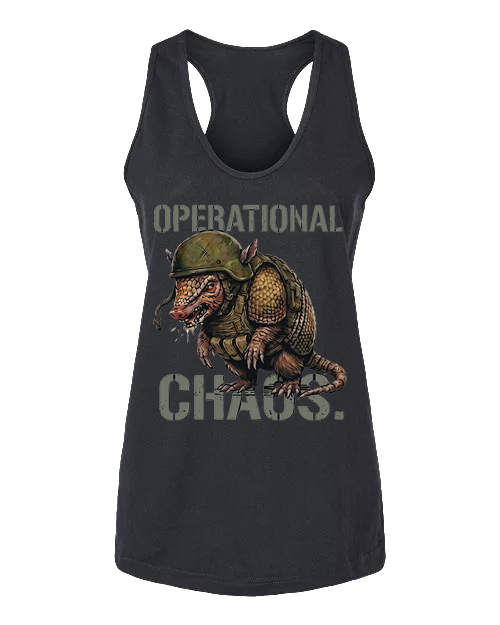 Operational Chaos — Tactical Armadillo Women's CVC Racerback Tank Top