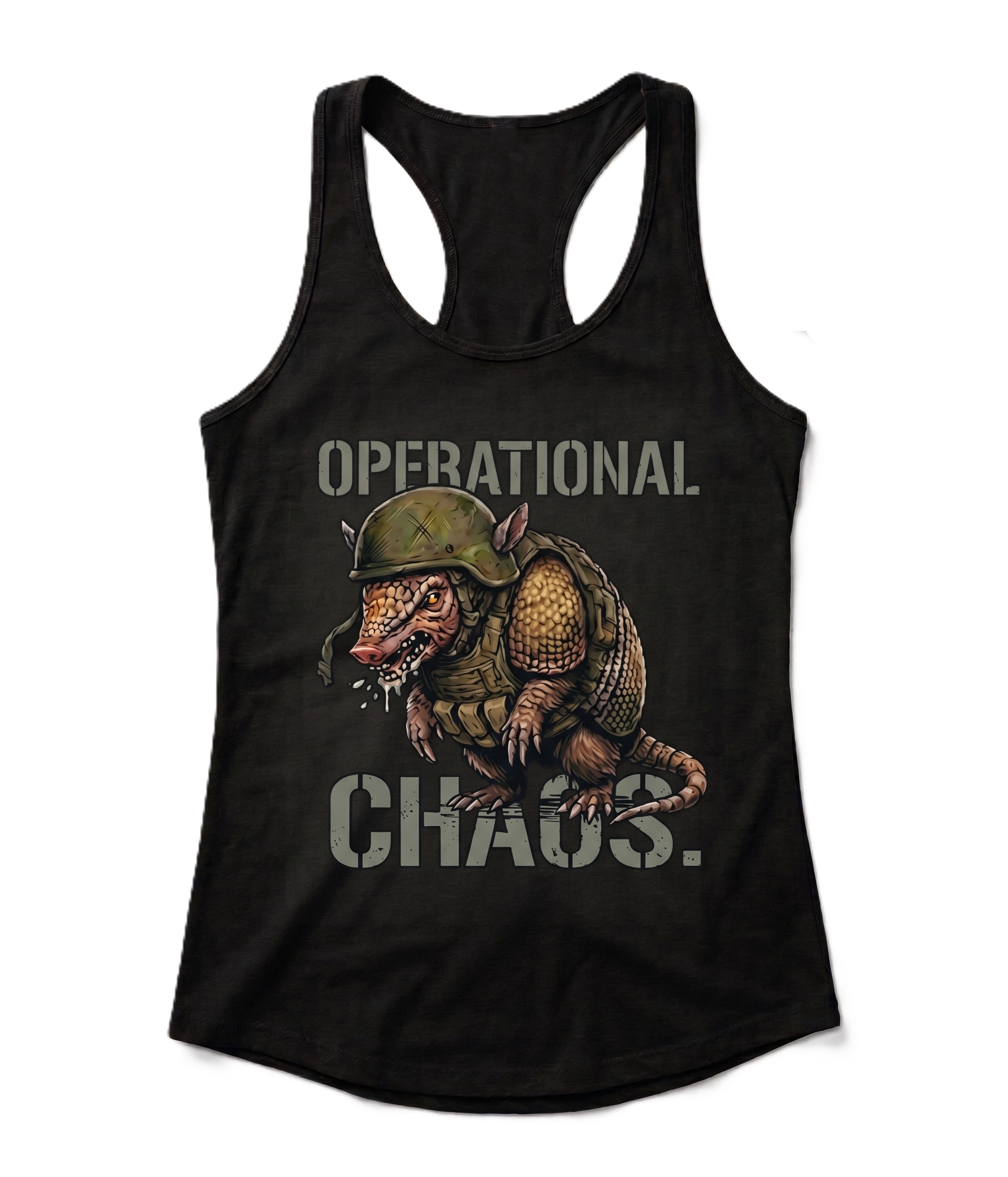 Operational Chaos — Tactical Armadillo Women's CVC Racerback Tank Top