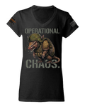 Operational Chaos V2 — Tactical Armadillo Women's V-Neck Tee