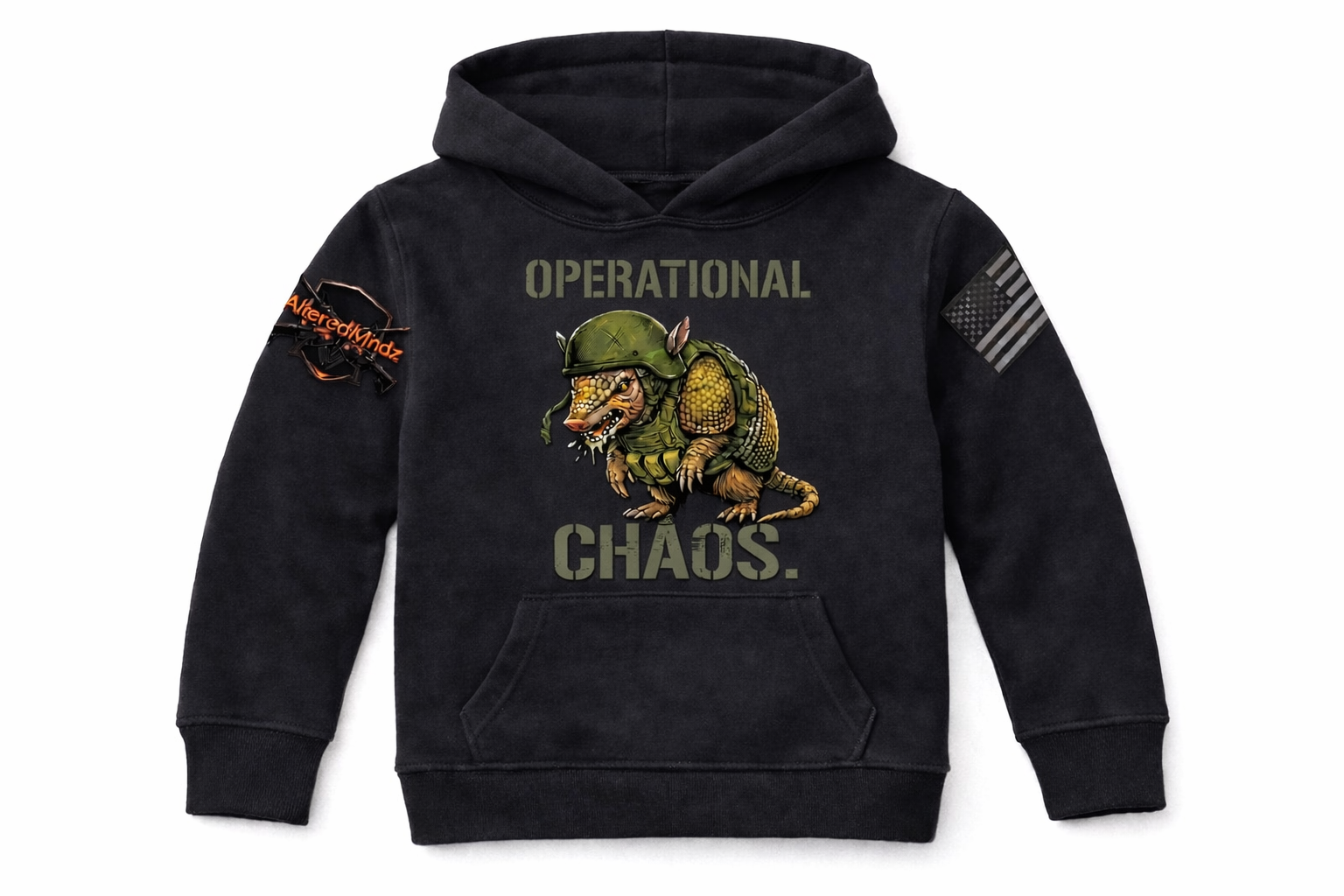 Operational Chaos V2 — Tactical Armadillo Youth Hoodie