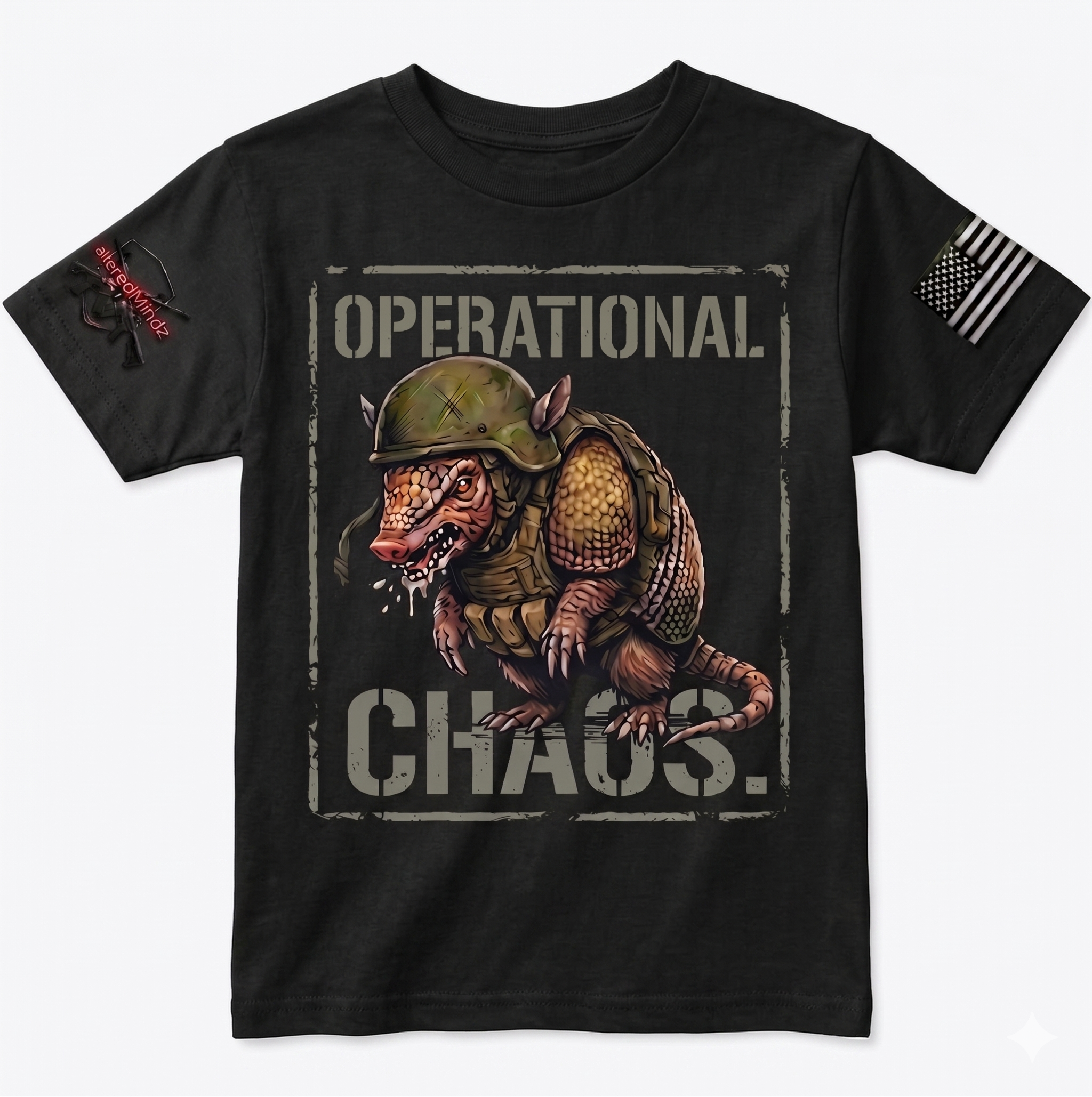 Operational Chaos V2 — Tactical Armadillo Youth Graphic Tee
