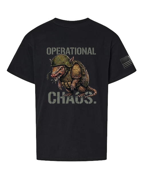 Operational Chaos (Safe for School)— Tactical Armadillo Youth Graphic Tee
