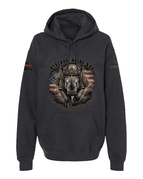 Proud Dad of a Combat Veteran V2 — Softstyle Hoodie