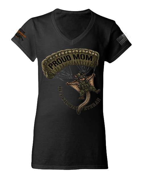 Proud Mom Of A Combat Veteran V2 — Women's V-Neck Tee