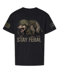 Stay Feral — Tactical Opossum Youth Graphic Tee