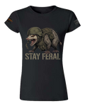 Stay Feral V2— Tactical Opossum Women's Graphic Tee