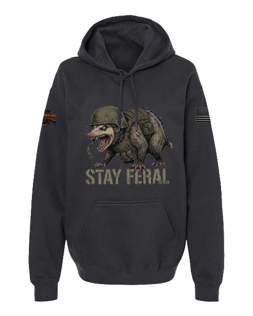 Stay Feral V2 — Tactical Opossum Hoodie