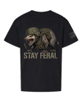 Stay Feral (Safe for School) — Tactical Opossum Youth Graphic Tee